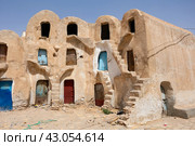 Ancient Berber ghorfas in Ksar of Medenine, Tunisia. Стоковое фото, фотограф Яков Филимонов / Фотобанк Лори