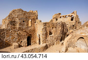 Ancient ruins of fortified Ksar Beni Barka, Tataouine, Tunisia. Стоковое фото, фотограф Яков Филимонов / Фотобанк Лори