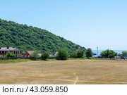 Football field on the black sea in Arkhipo-Osipovka (2018 год). Редакционное фото, фотограф Сергей Н / Фотобанк Лори