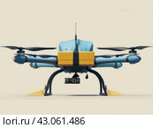 Delivery Drone on Standby. Стоковое AI-изображение, AI-художник Кирилл Черезов / Фотобанк Лори