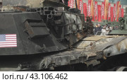 Tank m1a1 Abrams (2024 год). Редакционное видео, видеограф Потийко Сергей / Фотобанк Лори