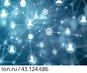 Network Security Concept with Locks and Avatars. Стоковое AI-изображение, AI-художник Кирилл Черезов / Фотобанк Лори