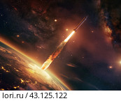 Rocket Launch into Space. Стоковое AI-изображение, AI-художник Кирилл Черезов / Фотобанк Лори