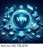 Vpn, сервер, сеть, доступ, защита, приватный, онлайн, технология, интернет, информация, виртуальный, безопасный, защита, подключение, connect, концепция, компьютер, бизнес, данные, фон, символ, слово, успех, текст, аббревиатура, киберпространство, буква, алфавит, знак, услуга, сообщение, брандмауэр, коммуникация, финансовая, личная, цензура, свобода, слова, шифрование, защита, закон, блокировка, россия, Стоковое AI-изображение, AI-художник Ефимчик Елена Николаевна / Фотобанк Лори
