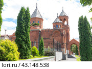 VLADIKAVKAZ, RUSSIA - July 29, 2023: Old Armenian Church of St. Gregory the Illuminator in Vladikavkaz, Russia. Редакционное фото, фотограф Ирина Михайличенко / Фотобанк Лори