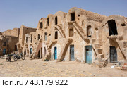 Ancient Berber ghorfas in Ksar of Medenine, Tunisia. Стоковое фото, фотограф Яков Филимонов / Фотобанк Лори
