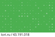 Бесшовный фоновый рисунок из равномерно расположенных белых детских мобилей разного размера и прозрачности. Иллюстрация на зеленом фоне со звездами. Стоковая иллюстрация, иллюстратор Карпенко Алексей / Фотобанк Лори