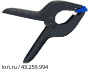 Пластмассовый зажим на белом фоне. C clamp on white background. Стоковое фото, фотограф Татьяна Д / Фотобанк Лори