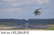KUBINKA, RUSSIA - May, 15, 2021: attack helicopters Mil Mi-28, STRIZHI Aerobatic Team 30TH Anniversary Event. Стоковое фото, фотограф Фотограф / Фотобанк Лори