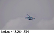 Moscow Russia Zhukovsky Airfield 25 July 2021: aerobatic MiG-35 perfoming demonstration flight of the international aerospace salon MAKS-2021. Стоковое фото, фотограф Фотограф / Фотобанк Лори