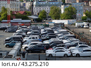 Новые японские автомобиле в порту Владивостока (2024 год). Редакционное фото, фотограф Яна Савинова / Фотобанк Лори