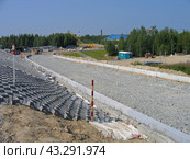 road construction and road strengthening. Стоковое фото, фотограф Сергей Бадалов / Фотобанк Лори