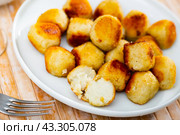 Popular European dish is cheese whimsy. Стоковое фото, фотограф Яков Филимонов / Фотобанк Лори
