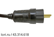 Электрическая вилка на белом фоне. The electric plug on a white background. Стоковое фото, фотограф Татьяна Д / Фотобанк Лори