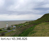 Маяк в Мержаново, Ростовская область, Неклиновский район. The lighthouse in Merzhanovo, Rostov region, Neklinovsky district (2024 год). Стоковое фото, фотограф Оксана Колпашникова / Фотобанк Лори