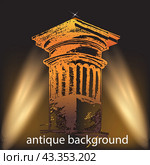 Greek ruins. Стоковая иллюстрация, иллюстратор Alla Demina / Фотобанк Лори