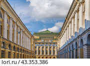 Alexandrinsky Theatre, Saint Petersburg, Russia. Стоковое фото, фотограф Boris Breytman / Фотобанк Лори