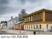 Street in Zaraisk, Russia (2021 год). Стоковое фото, фотограф Boris Breytman / Фотобанк Лори