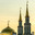 Купола Московской соборной мечети на закате. Москва, Россия (2024 год). Редакционное фото, фотограф Андрей Дегтярёв / Фотобанк Лори