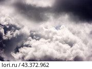 Light in the dark and dramatic storm slouds. Стоковое фото, фотограф Радомир Тарасов / Фотобанк Лори