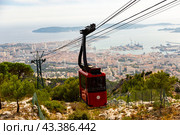 Photo of cable car to Mount Faron, Toulon, France. Стоковое фото, фотограф Яков Филимонов / Фотобанк Лори