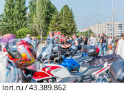 Всемирный День мотоциклиста в Сибири. Город Бердск, Новосибирская область, Западная Сибирь России. (2024 год). Редакционное фото, фотограф Евгений Мухортов / Фотобанк Лори