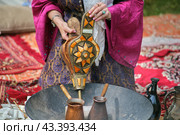 Making coffee in the traditional way among the Crimean Tatars. Стоковое фото, фотограф Андрей Журавлев / Фотобанк Лори
