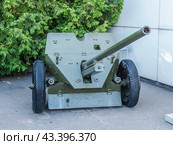 45-мм противотанковая пушка М-6. СССР. Экспозиция боевой техники в музее Парка Победы в Москве. Техника времен Второй мировой войны (2024 год). Редакционное фото, фотограф Константин Григорьев / Фотобанк Лори