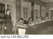 Избирательная комиссия. Выборы в верховный совет СССР. Стоковое фото, фотограф Retro / Фотобанк Лори