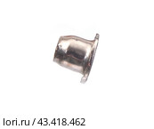 Metal eyelet isolated on a white background. Стоковое фото, фотограф Елена  Попкова / Фотобанк Лори