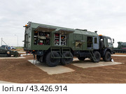 Мобильная электростанция АД-30-АИ на шасси тяжёлого четырёхосного армейского грузовика КАМАЗ. Средняя Ахтуба, Волгоградская область, Россия. (2022 год). Редакционное фото, фотограф Андрей Цыганков / Фотобанк Лори