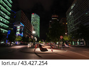 Berlin / Germany - 08 Sep 2015: The building in Potsdamer Platz, Berlin, Germany. Редакционное фото, фотограф Сергей Стрелков / Фотобанк Лори