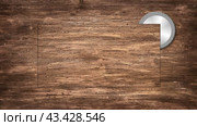 Circular saw cuts a window in a wooden board. Green background for copy. Construction carpentry tool. Band saw around the perimeter. Animated 4K video. Стоковая анимация, аниматор Дмитрий Кобзев / Фотобанк Лори