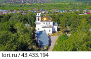 Свято-Троицкая церковь - православный храм в городе Ирбит. Вид с высоты. Россия. Стоковое фото, фотограф Евгений Ткачёв / Фотобанк Лори