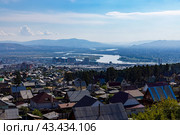 Вид на Улан-Уде от пацана Римпоче-Багша (2021 год). Стоковое фото, фотограф Сергей Веселовский / Фотобанк Лори