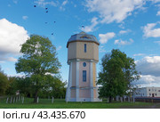 Водонапорная башня станции Слоним, Гродненская область, Беларусь (2018 год). Стоковое фото, фотограф Алексей Иванов / Фотобанк Лори