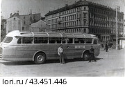 Международный автобус Ikarus 55 (выпускался с 1953 по 1972 гг) Стоковое фото, фотограф Retro / Фотобанк Лори