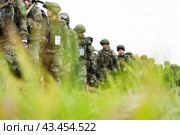 6 октября 2021 года на территории городских округов Клин, Истра и Волоколамск Московской области прошла ежегодная патриотическая акция «Марш кремлевских курсантов».6 октября 2021. Клин, Московская область, Россия. Редакционное фото, фотограф Артём Соболев / Фотобанк Лори