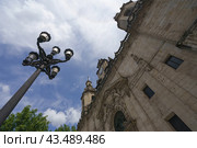 Bilbao, Spain - June 10, 2019: San Nikolas Eliza church. Exterior baroque architecture in Basque country. Lifestyles of the capital of Basque country in summer sunny day. (2019) Редакционное фото, фотограф YuryKara / Фотобанк Лори