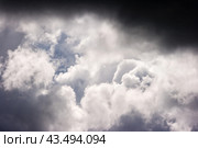 Light in the dark and dramatic storm slouds. Стоковое фото, фотограф Радомир Тарасов / Фотобанк Лори