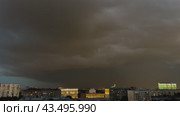 Гроза над Москвой, 3 июля 2024. Стоковое видео, видеограф Светлана Олихова / Фотобанк Лори