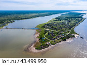 Островная часть села Чингис омываемая водами реки Оби. Ордынский район Новосибирской области. Западная Сибирь. (2024 год). Стоковое фото, фотограф Евгений Мухортов / Фотобанк Лори