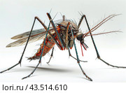 Close-Up of a Mosquito With Blood-Filled Abdomen. Стоковое AI-изображение, AI-художник Юлия Гапеенко / Фотобанк Лори