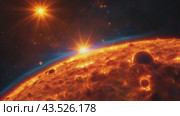Sun in space. Стоковое AI-видео, аниматор Терехова Марина / Фотобанк Лори