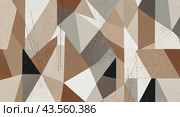 Abstract geometric shapes in soft neutral tones on a white background. Стоковое AI-изображение, AI-художник Tatiana Syrtseva / Фотобанк Лори