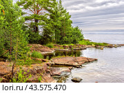 Landscape of the shore of Valaam island on Lake Ladoga. Стоковое фото, фотограф Владимир Ушаров / Фотобанк Лори