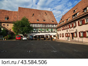 Maulbronn / Germany - 12 Sep 2015: Half-timbered ( Fachwerk ) house in Maulbronn, Germany. Редакционное фото, фотограф Сергей Стрелков / Фотобанк Лори