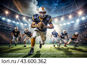 American football. Rugby. The concept of sports games and competitions. The Summer Olympic Games. Стоковое AI-изображение, AI-художник Photojuli / Фотобанк Лори