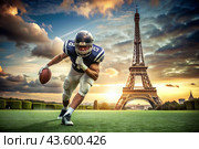 American football. Rugby. The concept of sports games and competitions. The Summer Olympic Games. Стоковое AI-изображение, AI-художник Photojuli / Фотобанк Лори