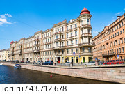 Доходный дом Ратькова-Рожнова. Набережная канала Грибоедова, 71. Санкт-Петербург. Россия (2024 год). Редакционное фото, фотограф E. O. / Фотобанк Лори